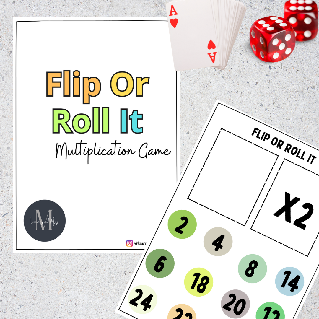 Flip Or Roll It - Multiplication Game – Learning With Meg