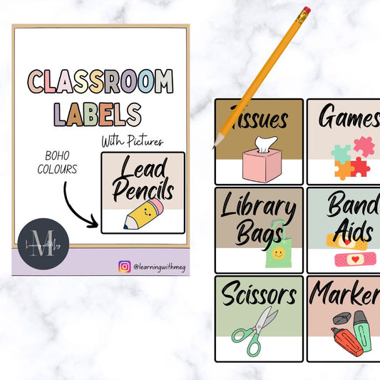 Classroom Labels - With Pictures