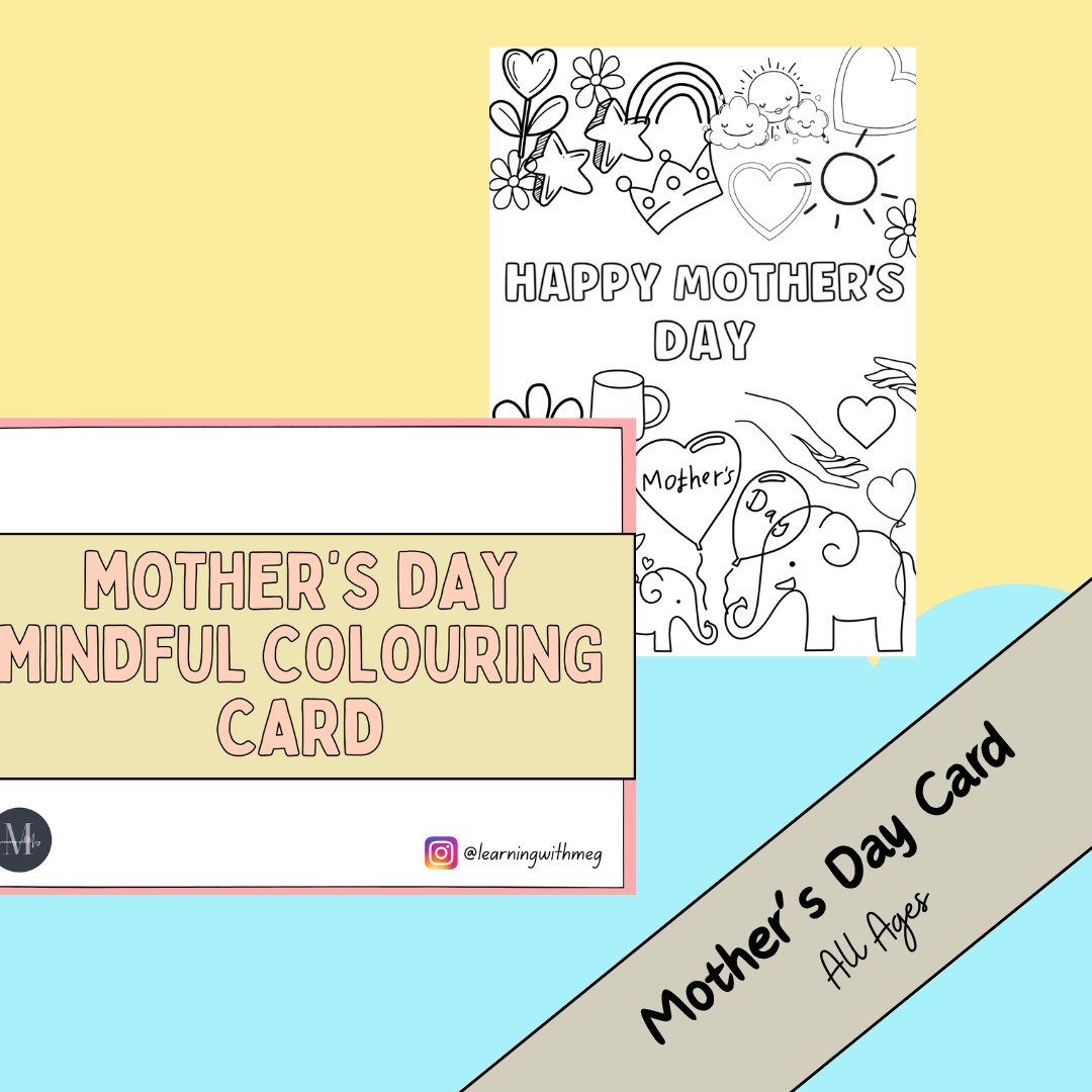 Mother's Day Mindful Colouring Card