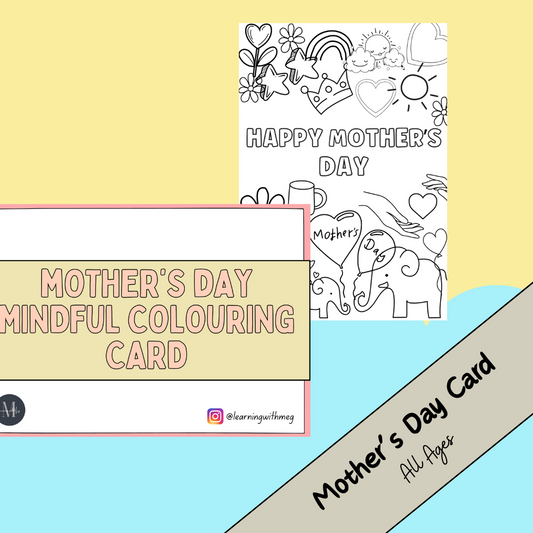 Mother's Day Mindful Colouring Card