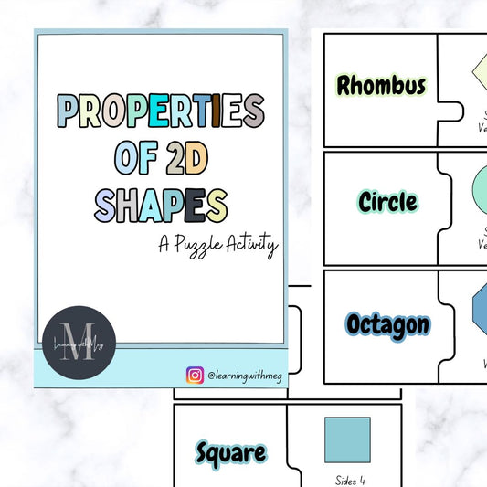 2D Shape Properties - Ocean Blue Colours - Early Primary Years