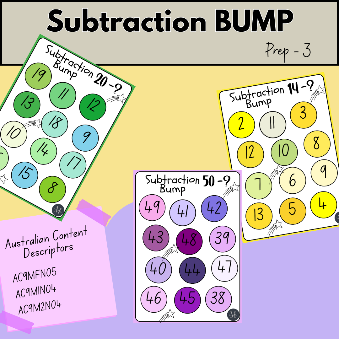 Subtraction Bump. Prep - 3