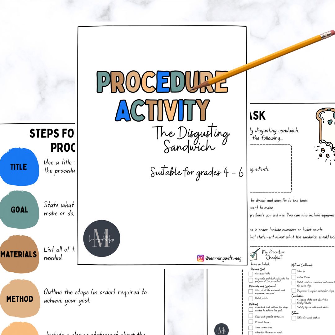 Procedure Writing. The Disgusting Sandwich. Grades 4 -6