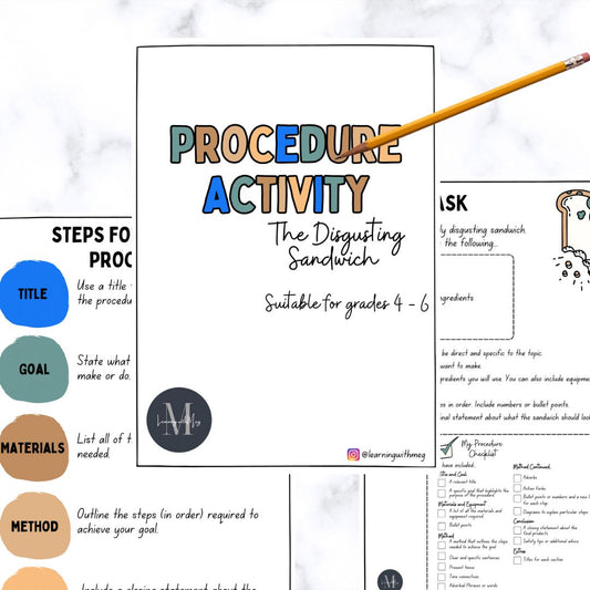 Procedure Writing. The Disgusting Sandwich. Grades 4 -6