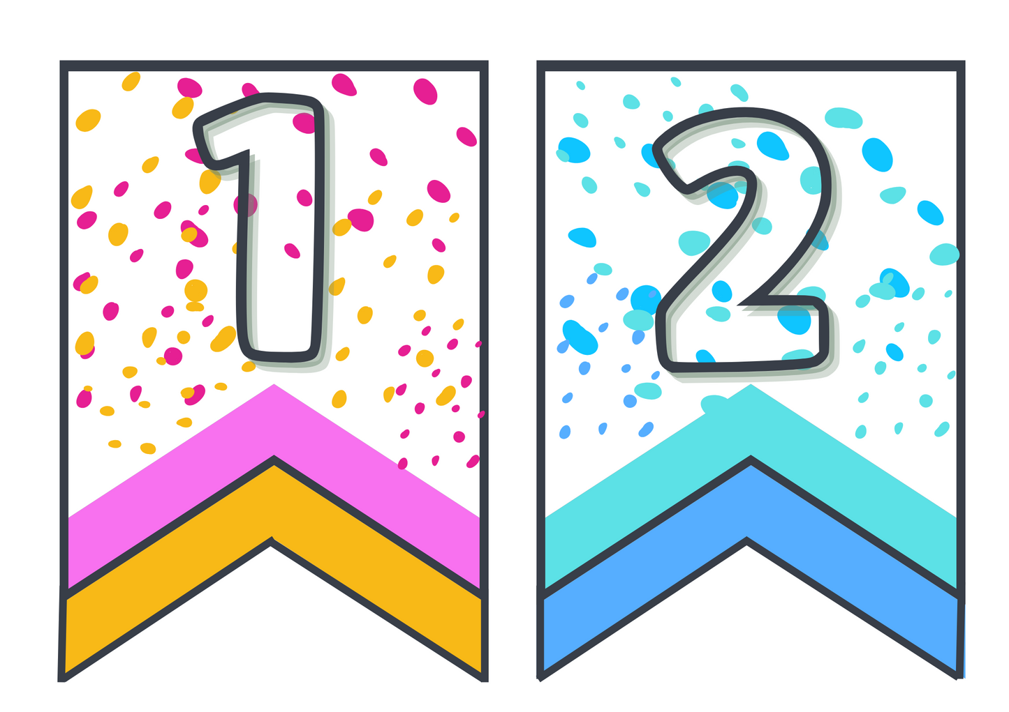 Numbers 1 - 20 Classroom Display (Rainbow Splatter)