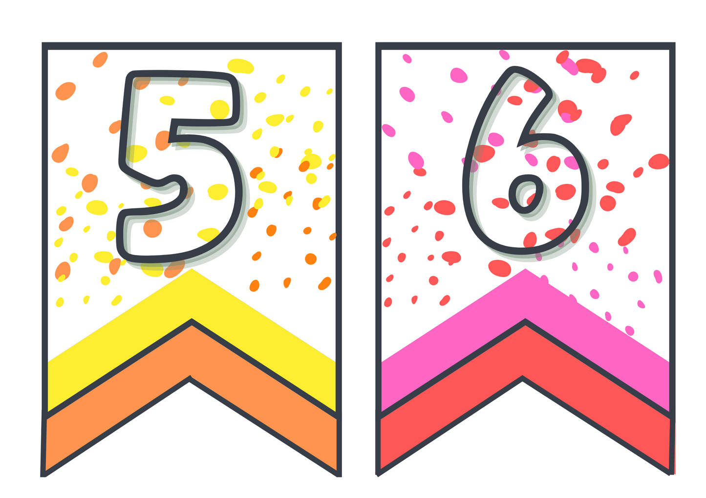 Numbers 1 - 20 Classroom Display (Rainbow Splatter)