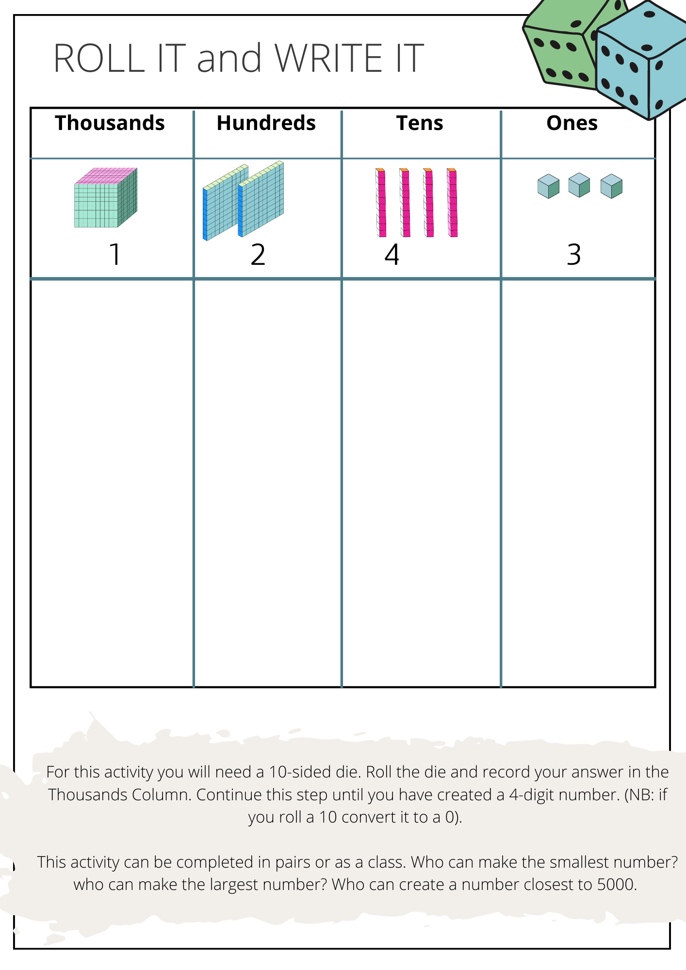 Place Value Resource Pack - Grades 3 - 4