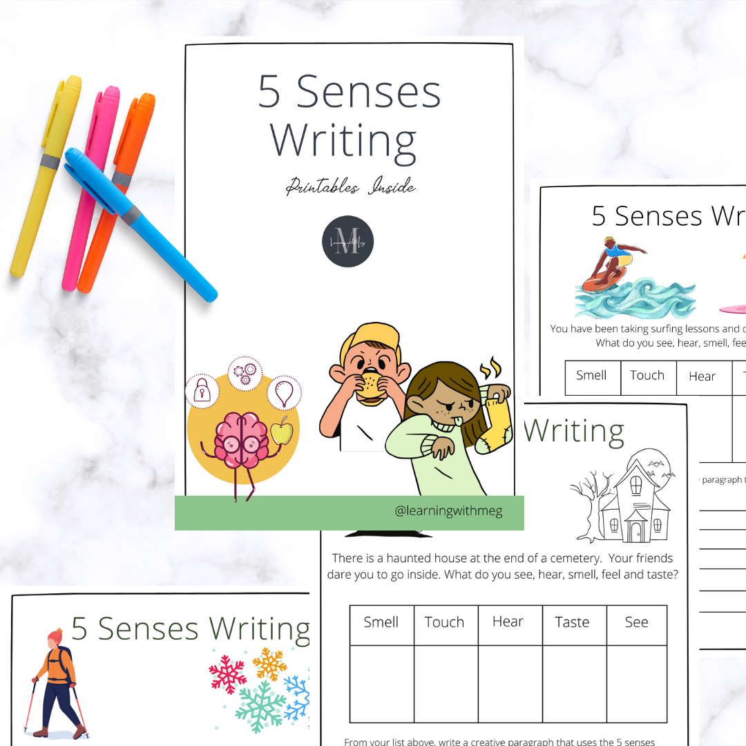 The 5 Senses Writing Prompts. Years 3 - 6