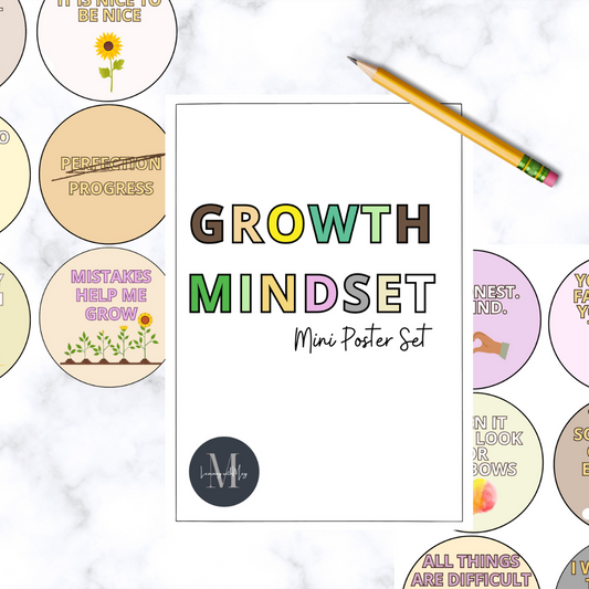 Growth Mindset Mini Poster Set